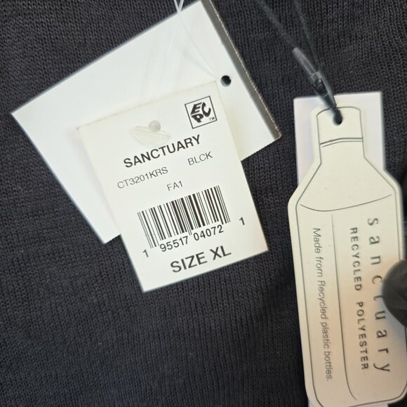 Sanctuary One Shoulder Knit Top Women's Size XL Black Strap Rayon Blend Casual - Picture 4 of 8